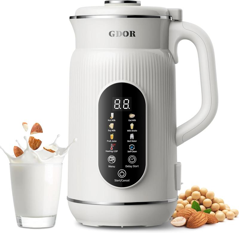 8-in-1 Nut Milk & Coffee Maker, 32oz, Self-Cleaning Stainless Steel
