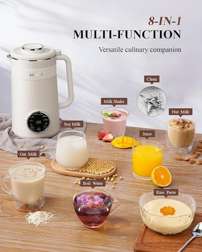 8-in-1 Nut Milk & Coffee Maker, 32oz, Self-Cleaning Stainless Steel