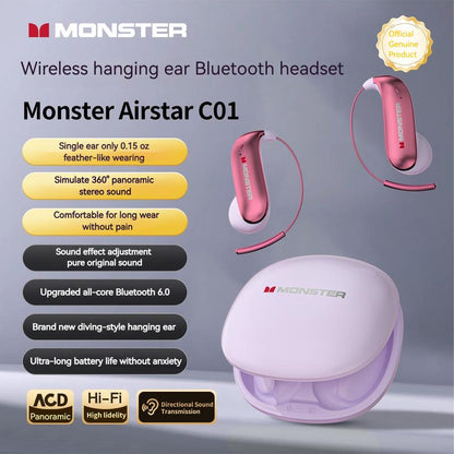 Monster Wireless Earbuds, 145H Playtime, Titanium Design