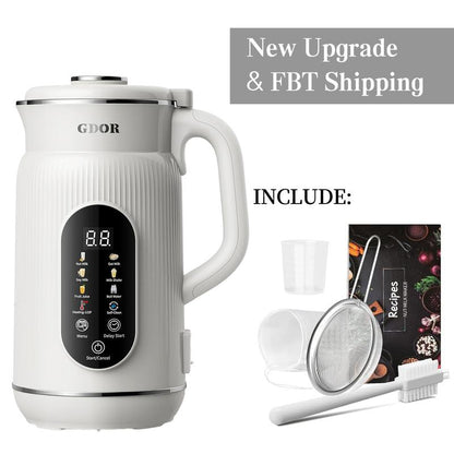 8-in-1 Nut Milk & Coffee Maker, 32oz, Self-Cleaning Stainless Steel